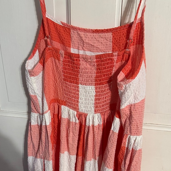 Lou & Grey Coral and White Checkered Maxi Dress - Picture 4 of 5